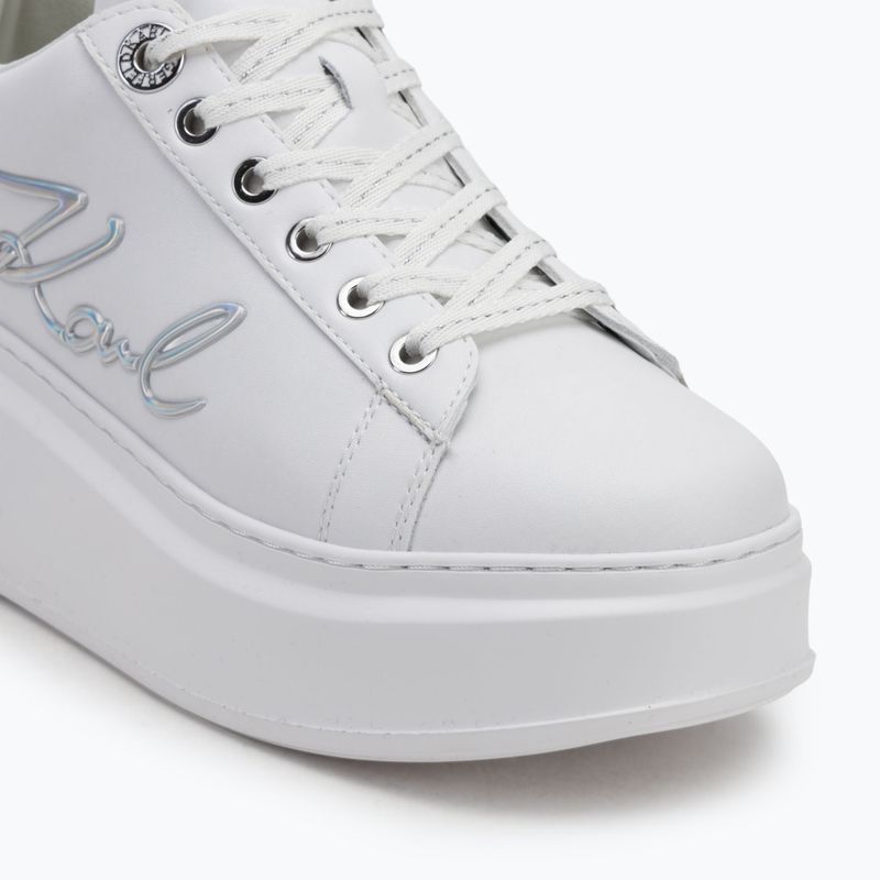 KARL LAGERFELD Damen Schuhe Anakapri Signia weißes Leder m/Silber 7