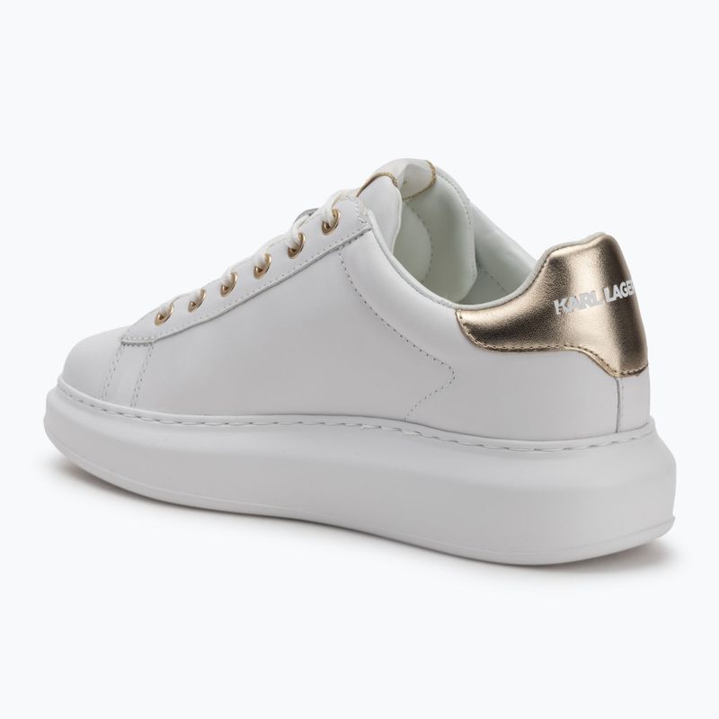 KARL LAGERFELD Damen Schuhe Kapri Maison weißes Leder m/Gold 3