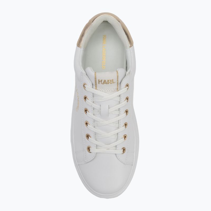 KARL LAGERFELD Damen Schuhe Kapri Maison weißes Leder m/Gold 5