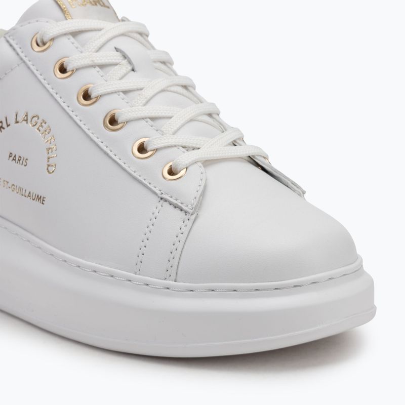KARL LAGERFELD Damen Schuhe Kapri Maison weißes Leder m/Gold 7