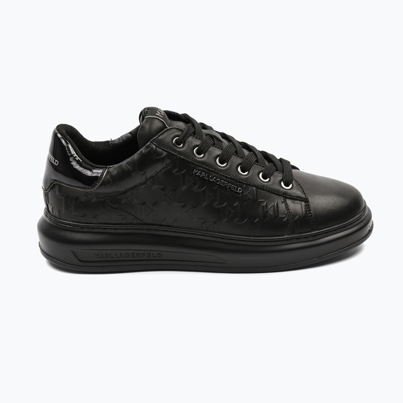 KARL LAGERFELD Herren Kapri Monogram Emboss schwarz Leder/Mono Schuhe