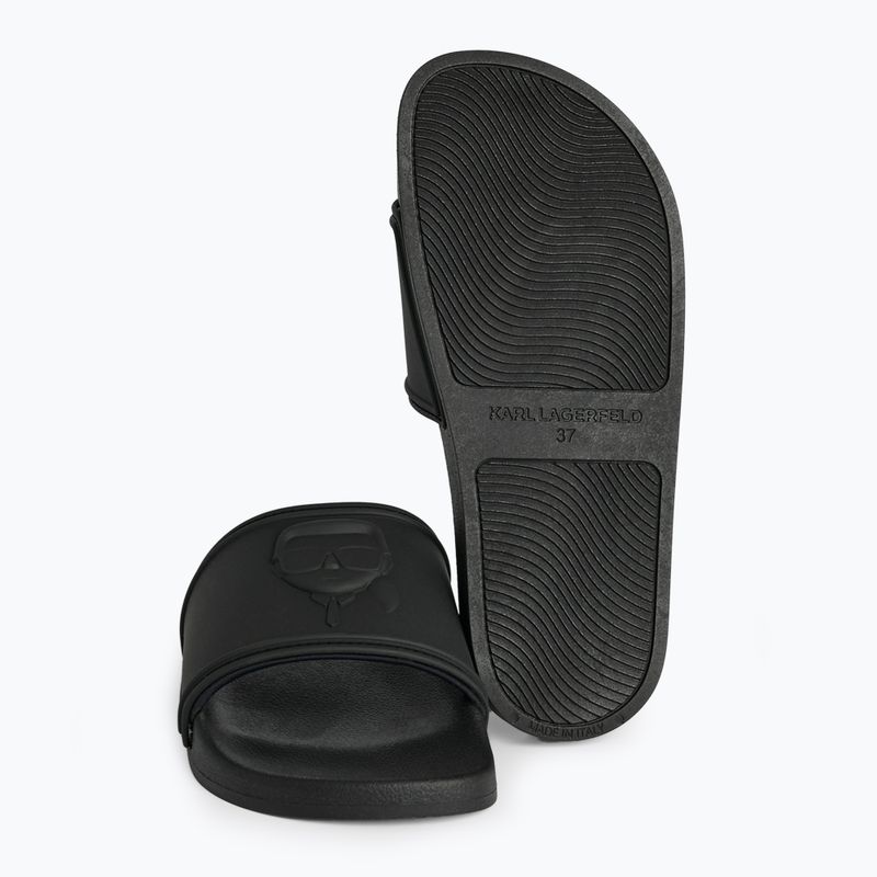 KARL LAGERFELD Damen Flip-Flops Kondo 2.0 NFT Relief schwarz Gummi 12