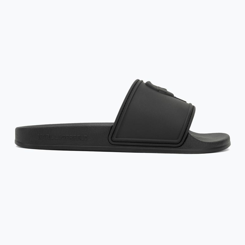KARL LAGERFELD Damen Flip-Flops Kondo 2.0 NFT Relief schwarz Gummi 2