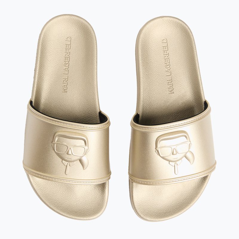 KARL LAGERFELD Damen Flip-Flops Kondo 2.0 NFT Relief gold Gummi 11