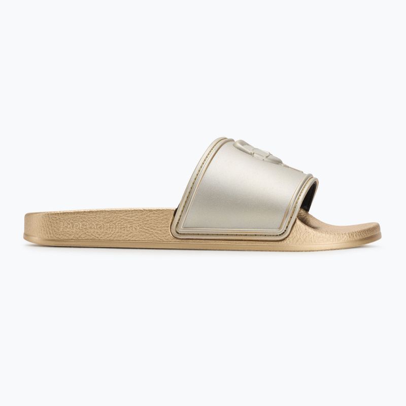 KARL LAGERFELD Damen Flip-Flops Kondo 2.0 NFT Relief gold Gummi 2