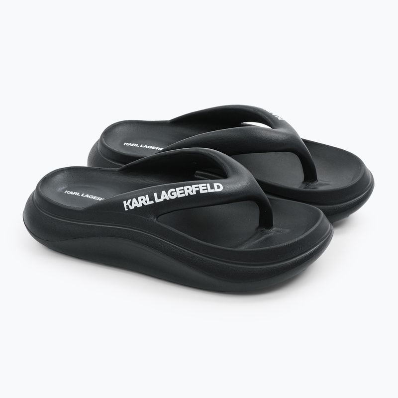 Damen KARL LAGERFELD Skoona II Hotel Thong schwarz Gummi Flip Flops 2
