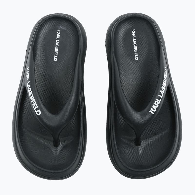 Damen KARL LAGERFELD Skoona II Hotel Thong schwarz Gummi Flip Flops 4