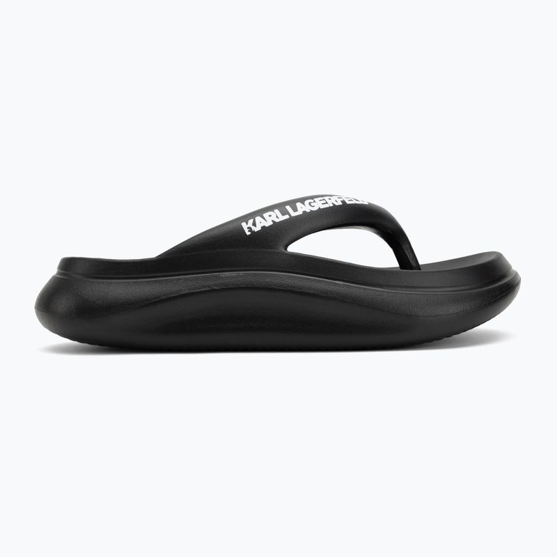 Damen KARL LAGERFELD Skoona II Hotel Thong schwarz Gummi Flip Flops 2