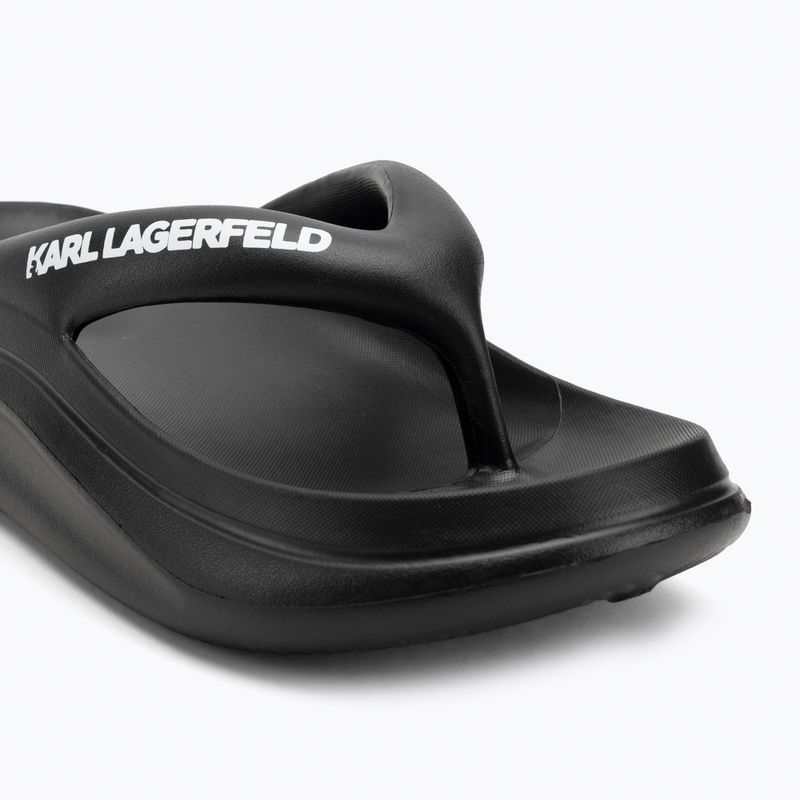 Damen KARL LAGERFELD Skoona II Hotel Thong schwarz Gummi Flip Flops 7