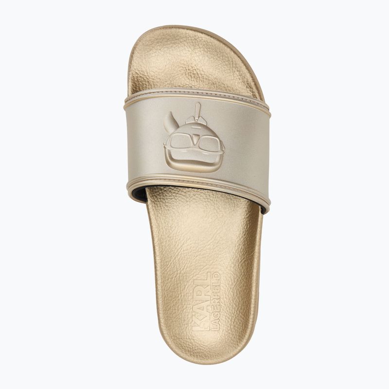 KARL LAGERFELD Damen Flip-Flops Condominium Nft Relief gold Gummi 5