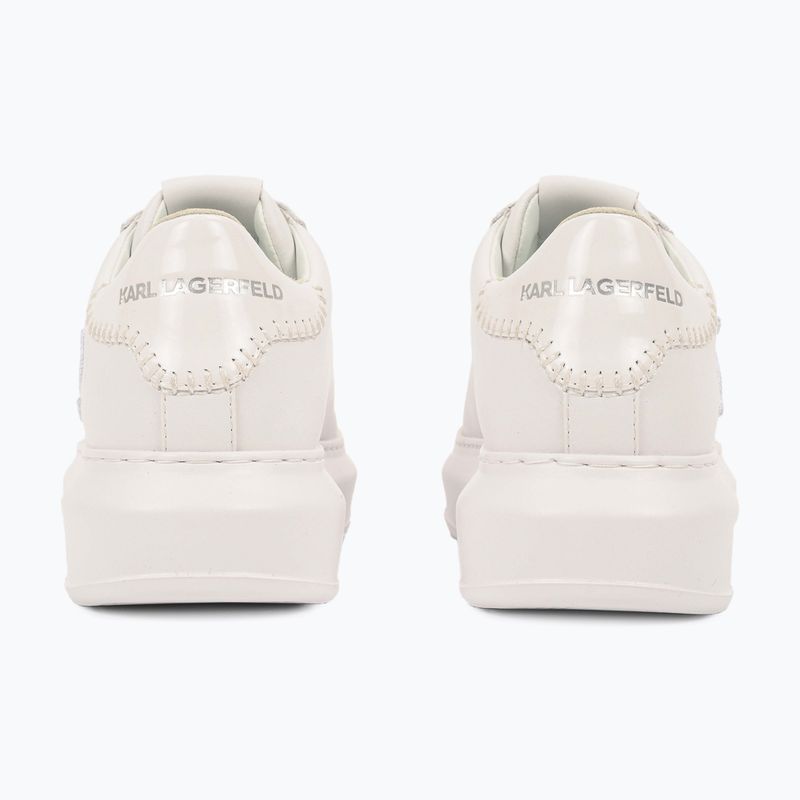 KARL LAGERFELD Damen Kapri Cornelly Signia Stitch weiß Leder/Mono Schuhe 2
