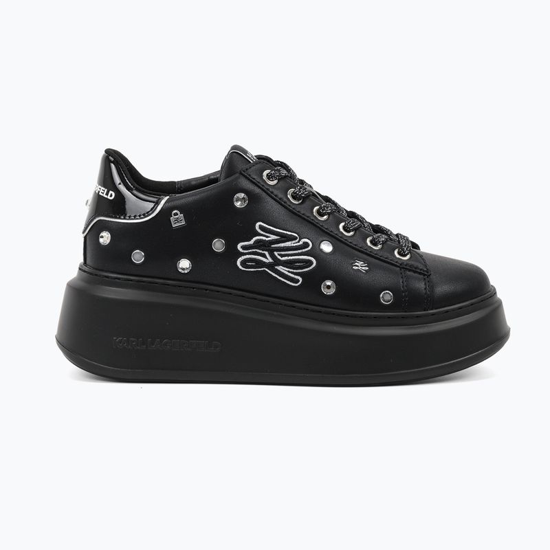 KARL LAGERFELD Damenschuhe Anakapri Autograph Studs schwarz Leder m/Silber