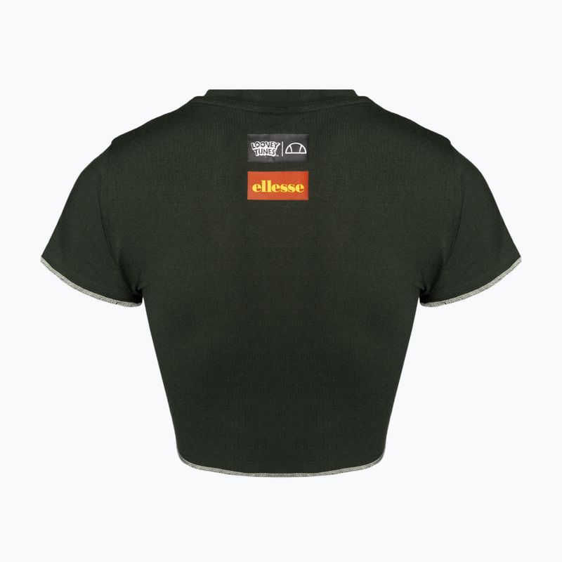 Ellesse Damen Tweetest Crop dunkelgrünes T-shirt 2