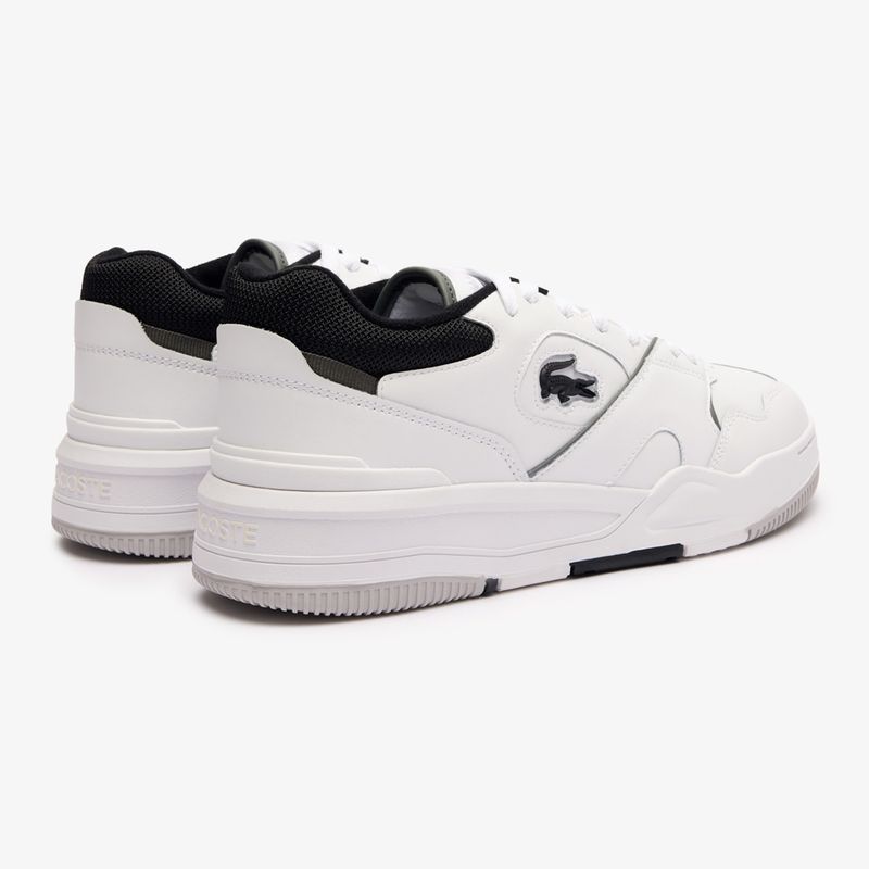 Herrenschuhe Lacoste Lineshot Contrasted Collar Leather white/black 10