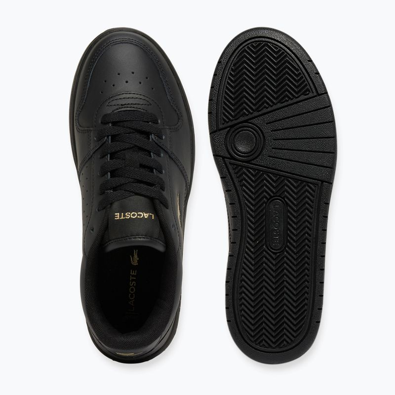 Damen-Schuhe Lacoste Court Ace Leather black/gold 5