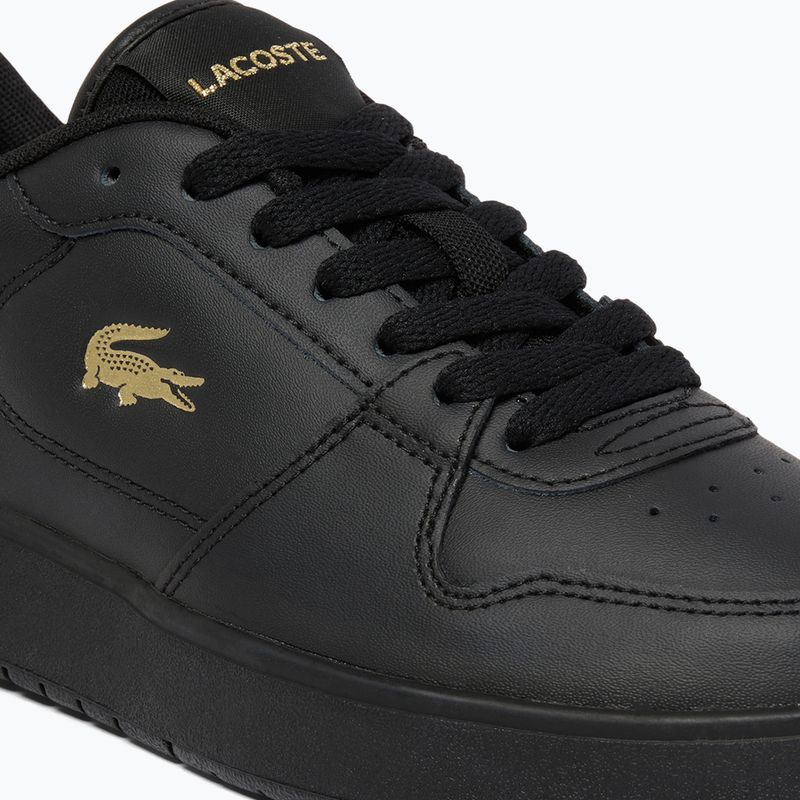Damen-Schuhe Lacoste Court Ace Leather black/gold 6
