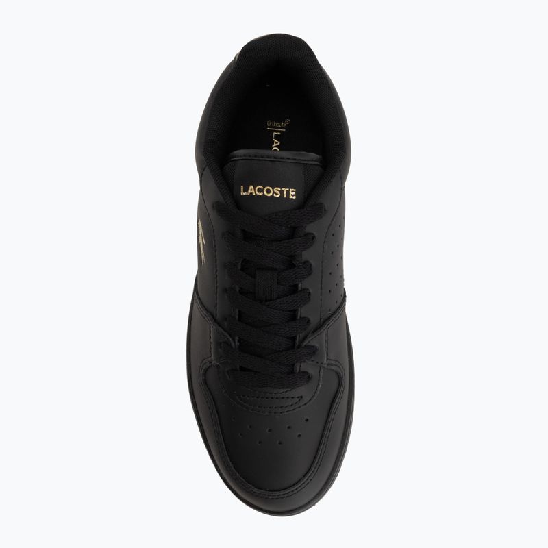 Damen-Schuhe Lacoste Court Ace Leather black/gold 5