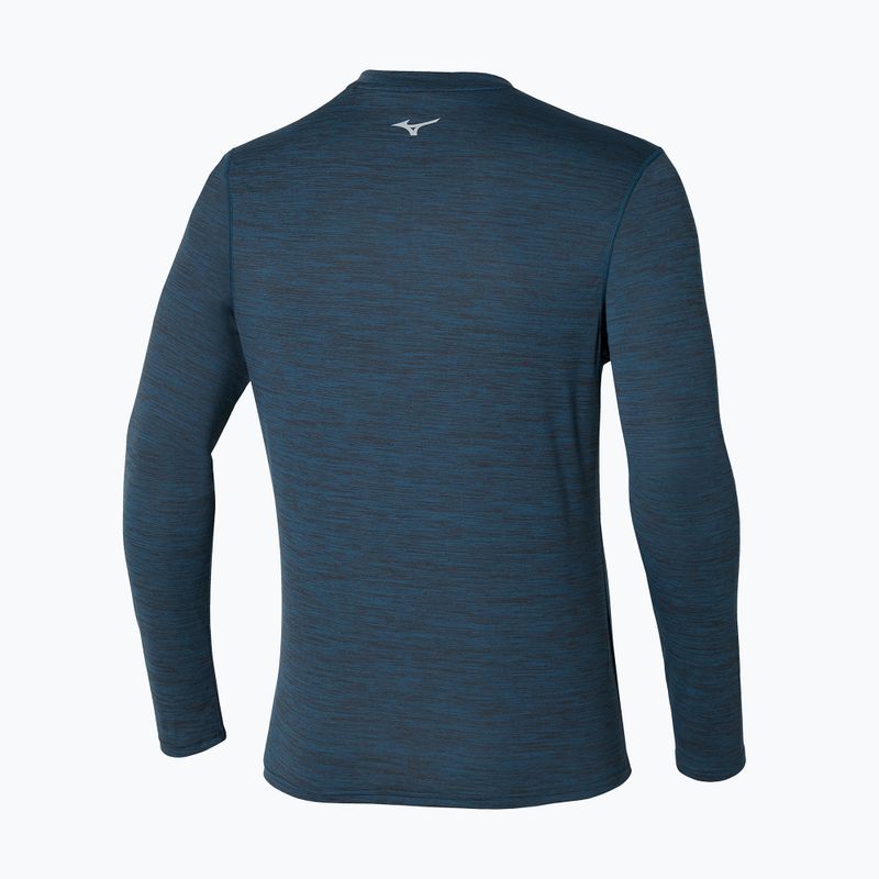 Herren Mizuno Impulse Core Half Zip blau Flügel teal laufen Longsleeve 2