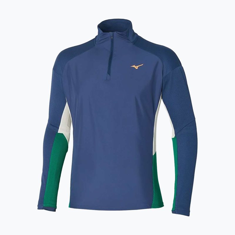 Herren Mizuno Hybrid estate blau laufendes Longsleeve