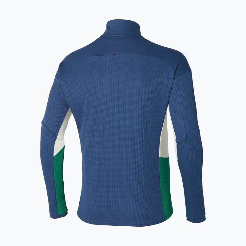 Herren Mizuno Hybrid estate blau laufendes Longsleeve 2