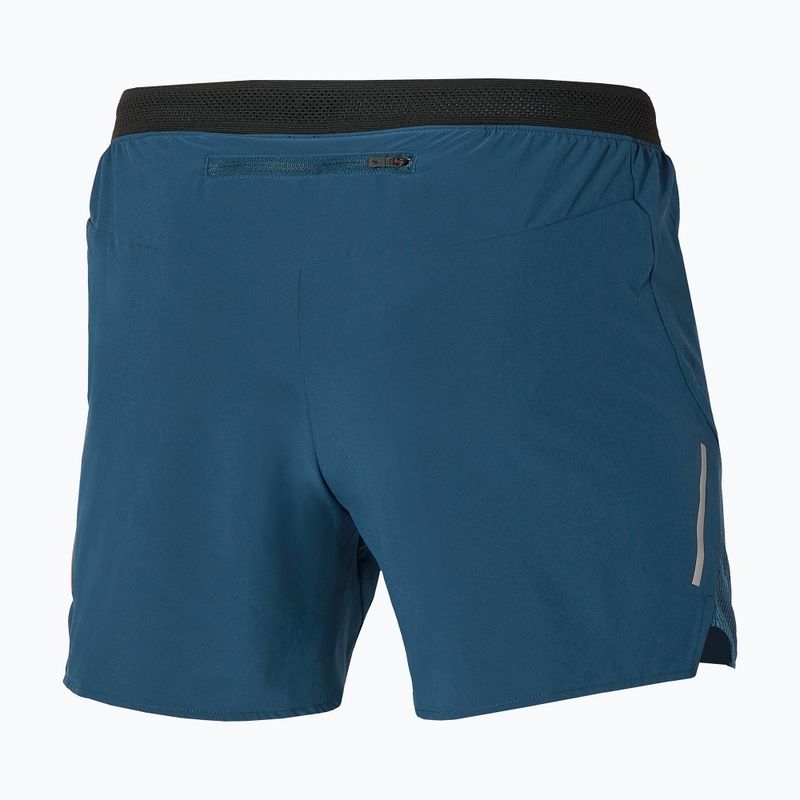 Herren Mizuno Aero 4.5 blau Flügel teal Laufshorts 2