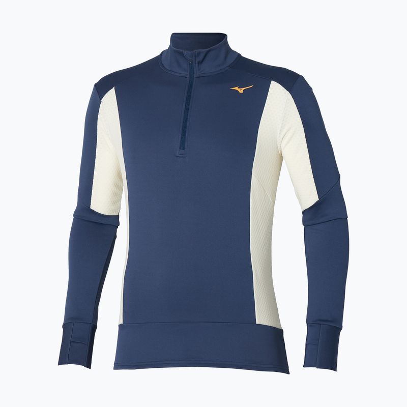 Herren Mizuno Warmalite Half Zip Kombi blau laufen Sweatshirt