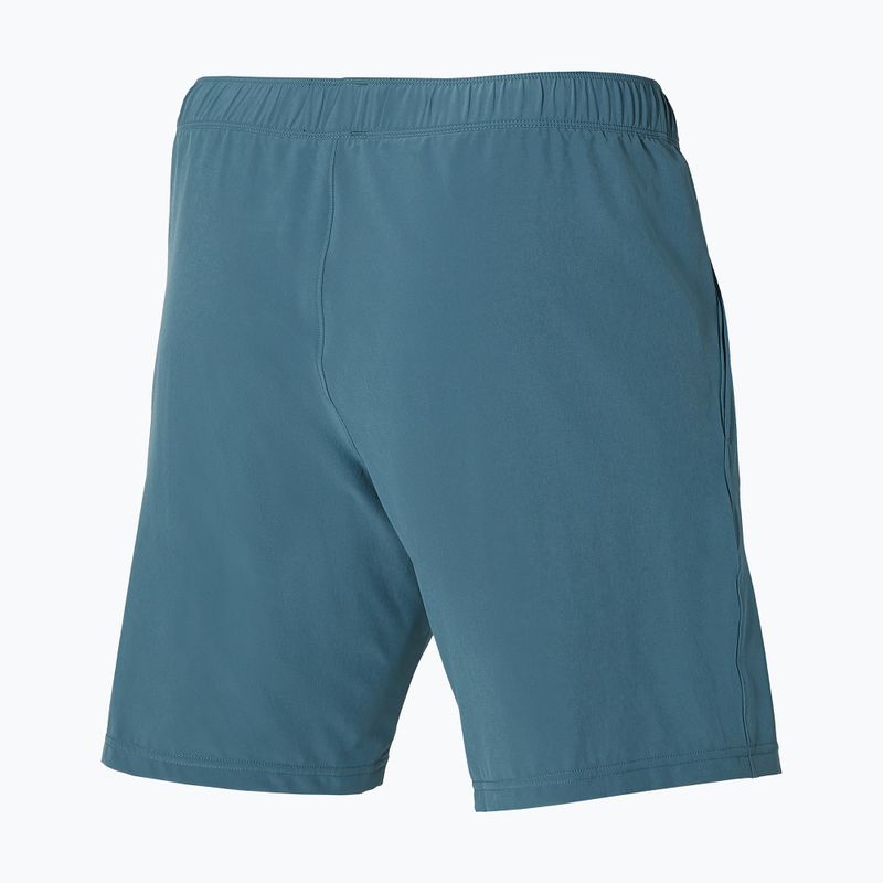 Herren Tennisshorts Mizuno 8 in Flex Short blau mirage 2