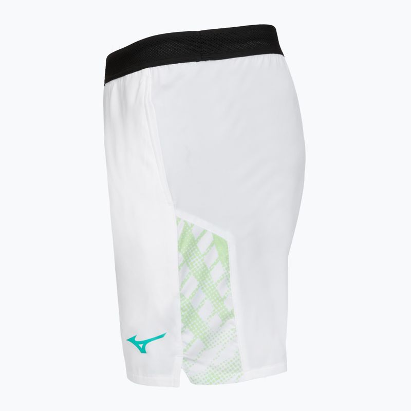 Herren Tennisshorts Mizuno Mugen 8 In Amplify weiß 3