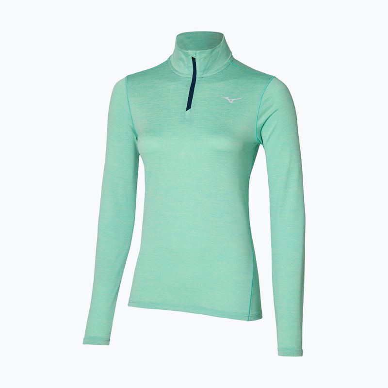 Damen Laufshirt Mizuno Impulse Core Half Zip staubig jade