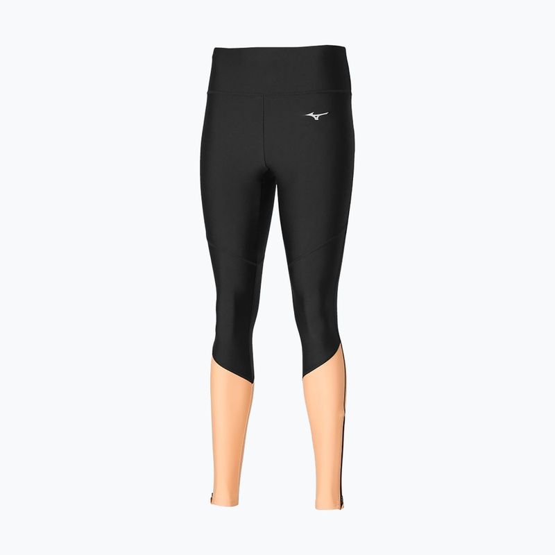 Damen Laufleggings Mizuno Impulse Core Long schwarz/ apricot ice