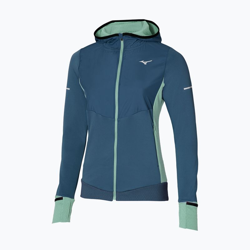 Damen Laufjacke Mizuno Warmalite Hybrid Full Zip blau wing teal