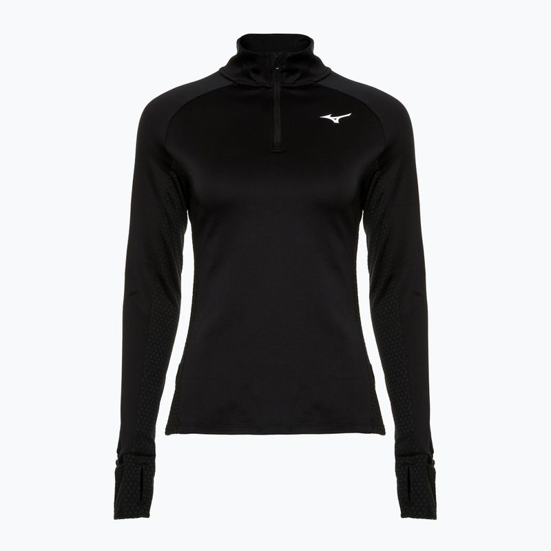 Lauf Sweatshirt Hoodie Damen Mizuno Warmalite Half Zip black