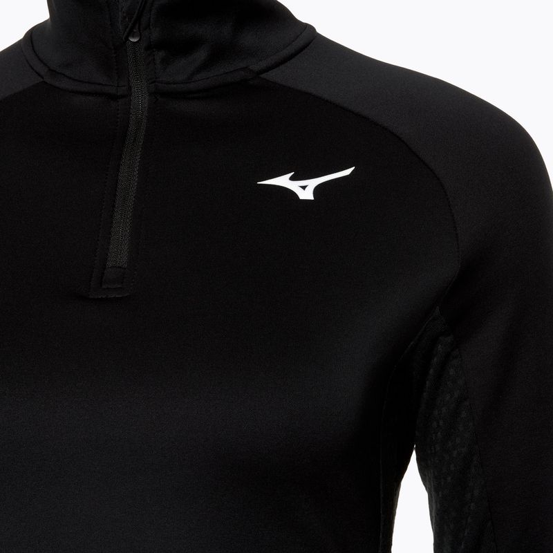 Lauf Sweatshirt Hoodie Damen Mizuno Warmalite Half Zip black 3