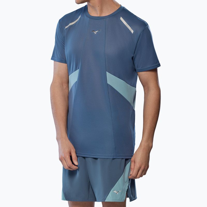 Herren-Laufshirt Mizuno DryAeroFlow Tee Vintage Indigo