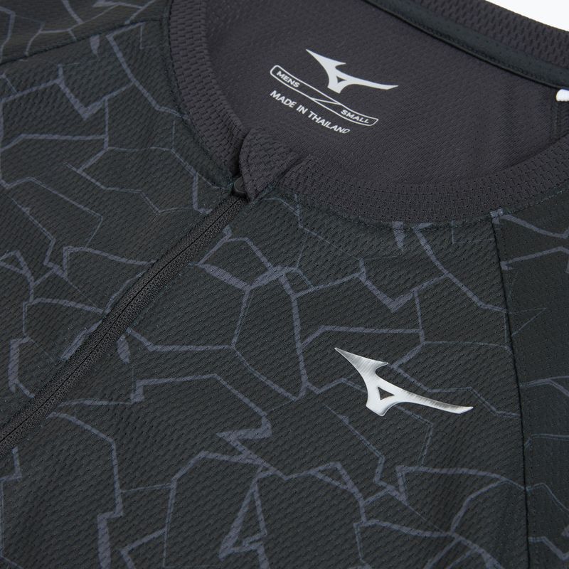Herren Mizuno Graphic Trail Tee schwarzes Laufshirt 3