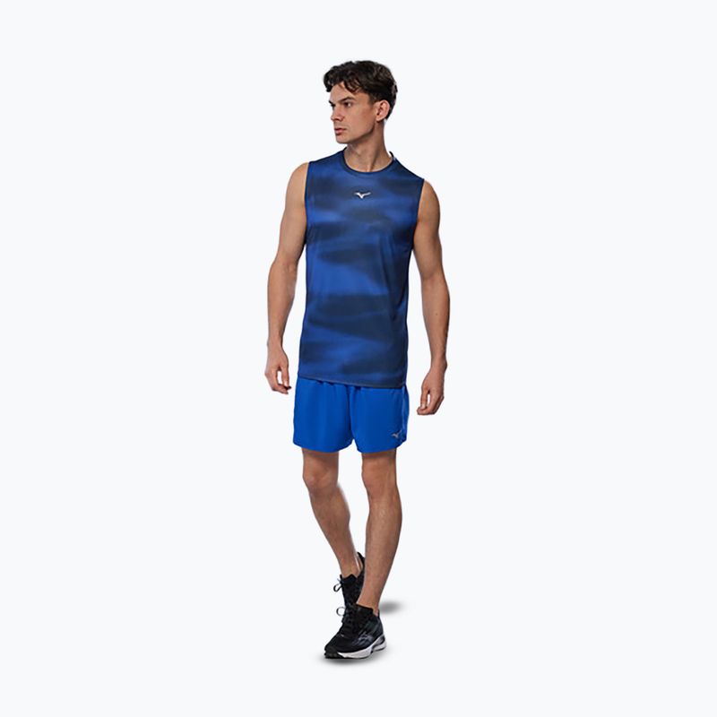 Herren Laufshirt Mizuno Core Graphic Ärmellos reflex blau 2