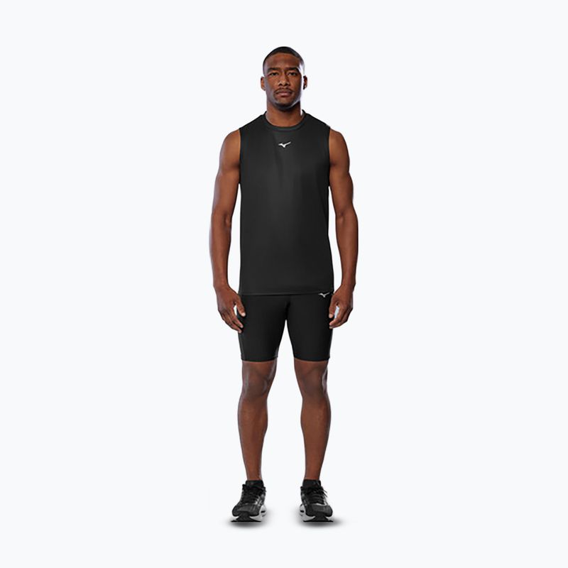 Men's Mizuno Core Graphic Ärmelloses Laufshirt schwarz oni 2
