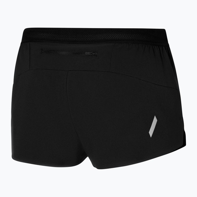 Herren-Laufshorts Mizuno Tech Light Split 1.5" schwarz 2
