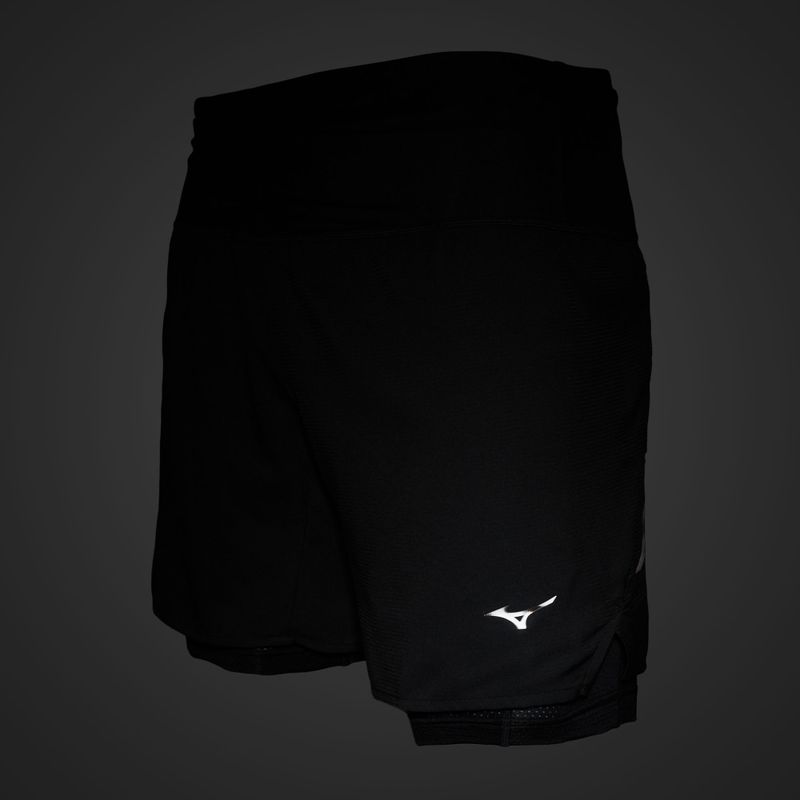 Herren Mizuno Trail ER 2IN1 Laufshorts schwarz 6