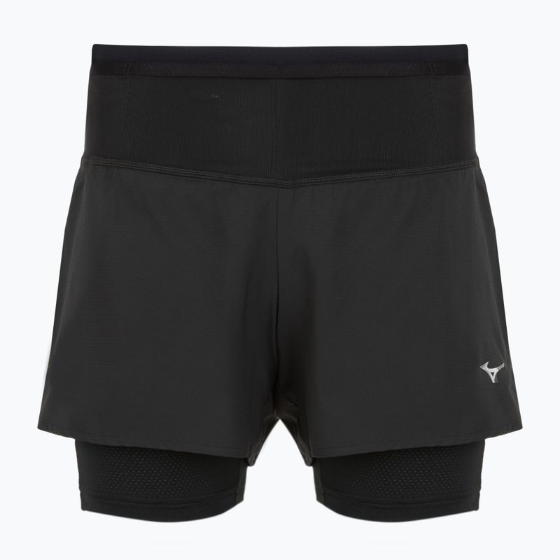 Damen-Laufshorts Mizuno Trail ER 2IN1 black