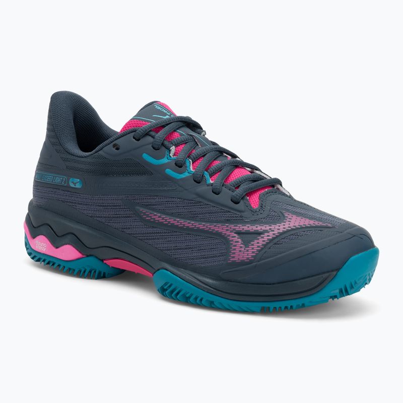 Padel-Schuhe Damen Mizuno Wave Exceed Light 2 Padel midnight navy/ fuchsia purple/ enamel blue