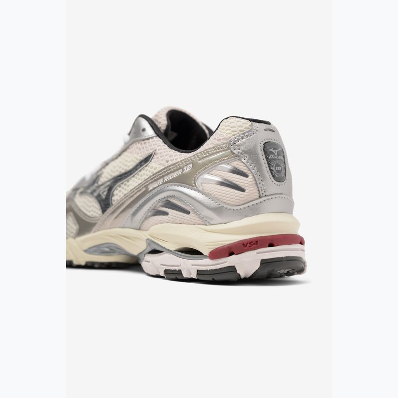 Herren Schuhe Mizuno Wave Rider 10 mizuno snow white/schwarz sand/ryth red 8