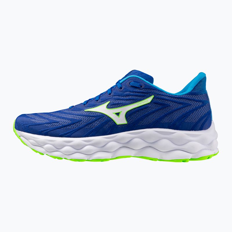 Herren Laufschuhe Mizuno Wave Sky 8 reflex blau c/weiß/grün geck 8