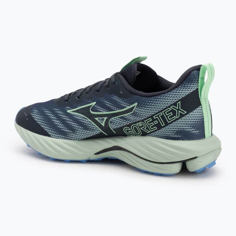 Herren Laufschuhe Mizuno Wave Rider GTX 2 vintage indigo / neo mint / front blue 3