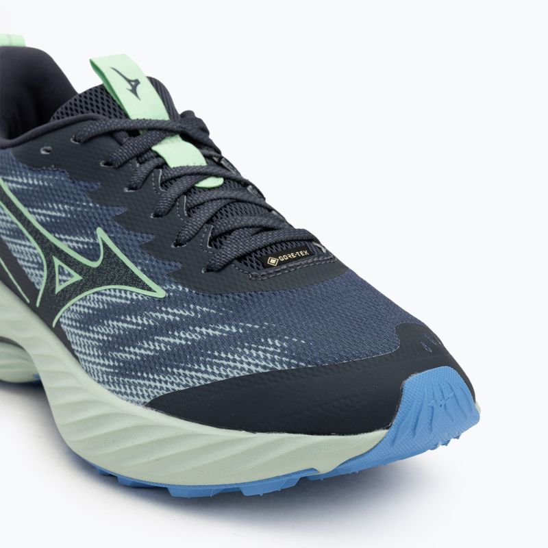 Herren Laufschuhe Mizuno Wave Rider GTX 2 vintage indigo / neo mint / front blue 7