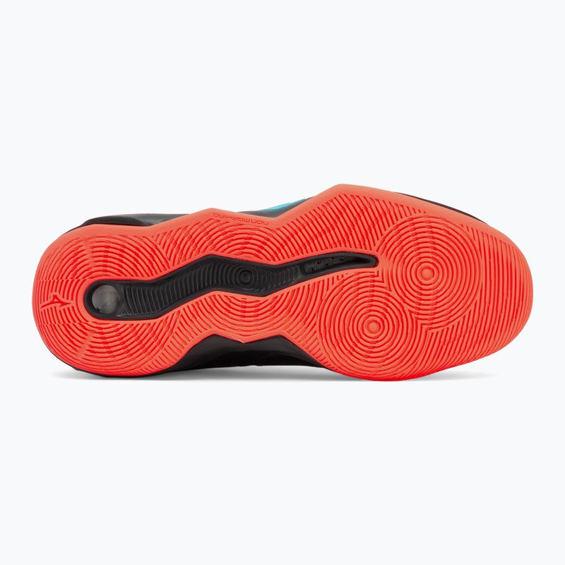 Volleyballschuhe Mizuno Wave Dimension black/neon flame/peacock blue 4