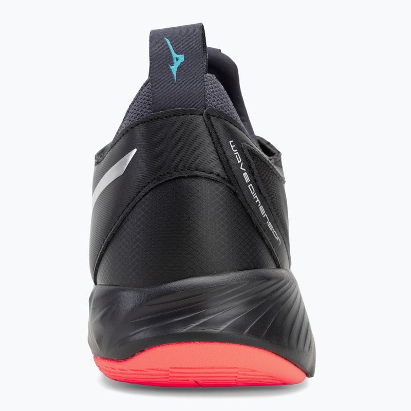 Volleyballschuhe Mizuno Wave Dimension black/neon flame/peacock blue 6