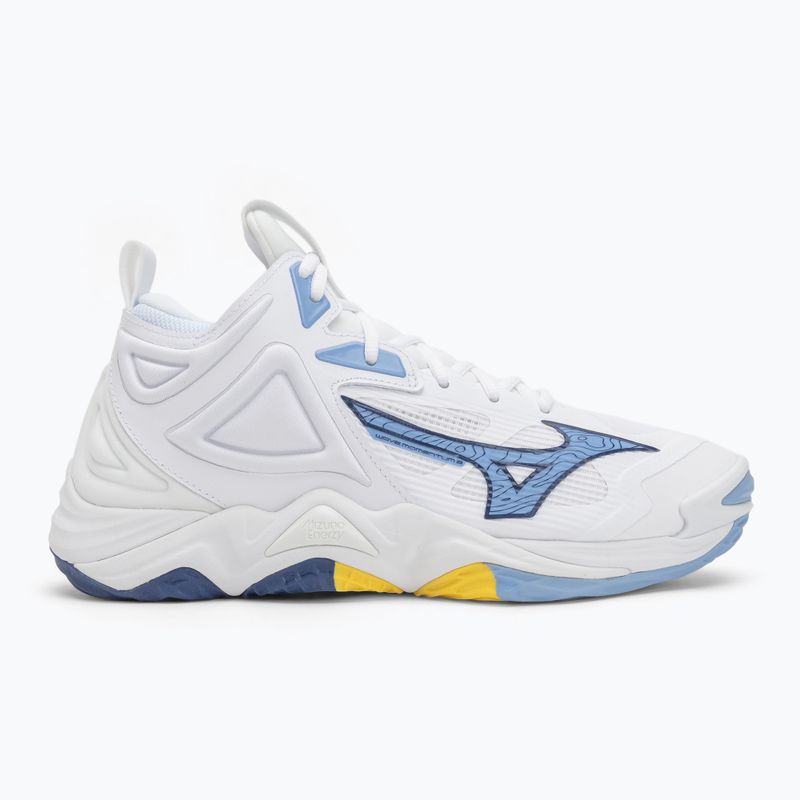 Volleyballschuhe Mizuno Wave Momentum 3 Mid weiß/bellwether blau/belair blau 2