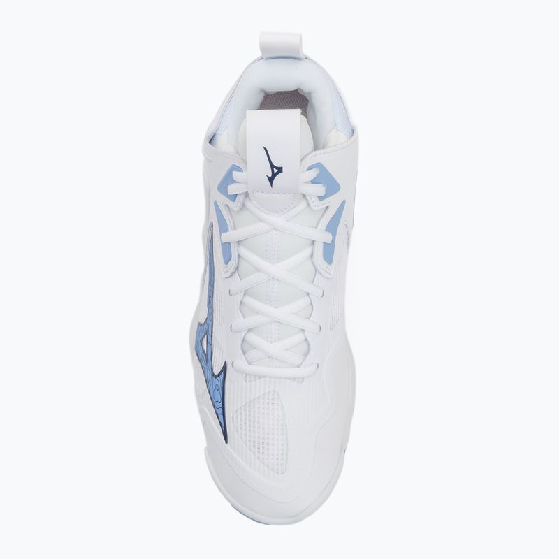 Volleyballschuhe Mizuno Wave Momentum 3 Mid weiß/bellwether blau/belair blau 5