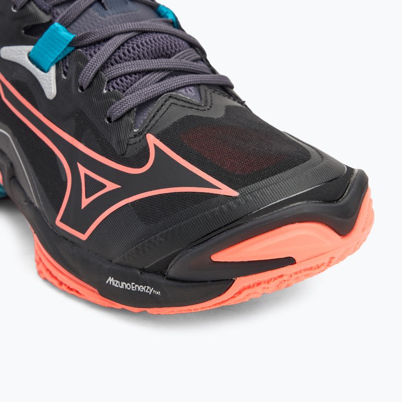 Volleyballschuhe Mizuno Wave Lightning Z8 black/neon flame/peacock blue 7